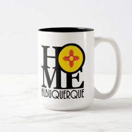 Caneca De Café Em Dois Tons HOME Albuquerque NM 15oz