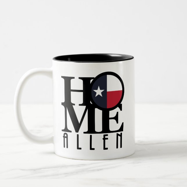Caneca De Café Em Dois Tons HOME Allen Texas (Esquerda)
