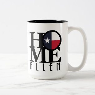 Caneca De Café Em Dois Tons HOME Allen Texas 15oz