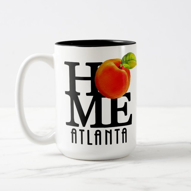 Caneca De Café Em Dois Tons HOME Atlanta Georgia 15oz (Esquerda)