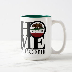 Caneca De Café Em Dois Tons HOME Big Pine CA 15oz