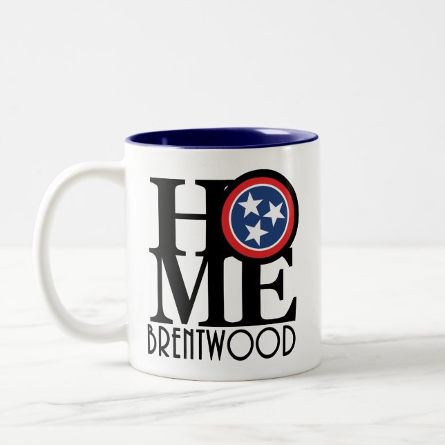 Caneca De Café Em Dois Tons HOME Brentwood Tennessee (Esquerda)