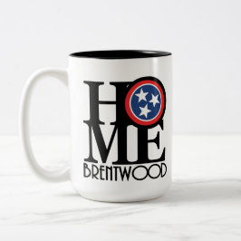 Caneca De Café Em Dois Tons HOME Brentwood TN 15oz