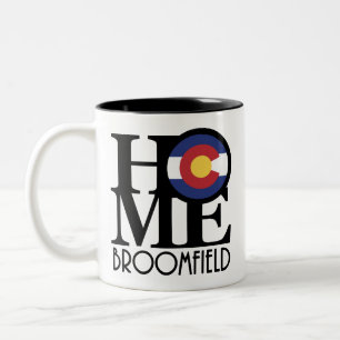 Caneca De Café Em Dois Tons HOME Broomfield Colorado 11oz
