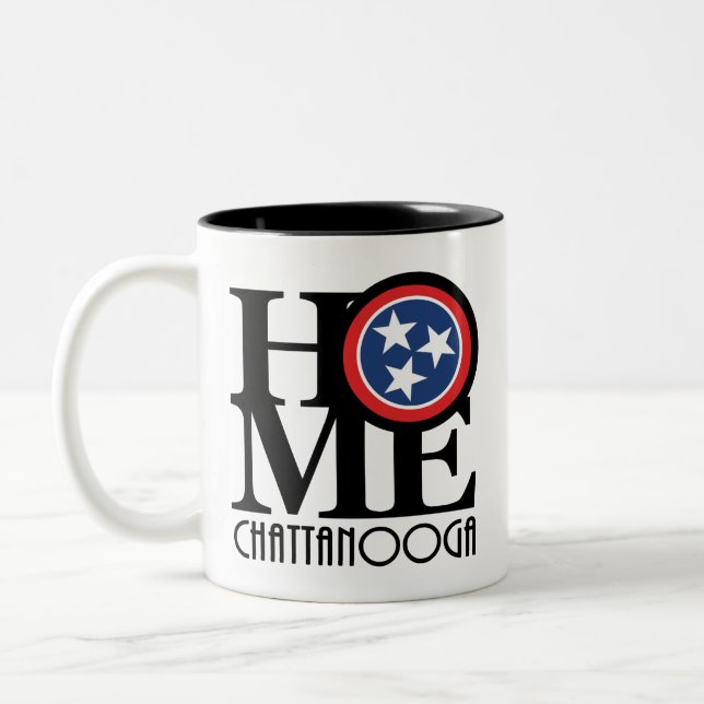 Caneca De Café Em Dois Tons HOME Chattanooga 15oz (Esquerda)
