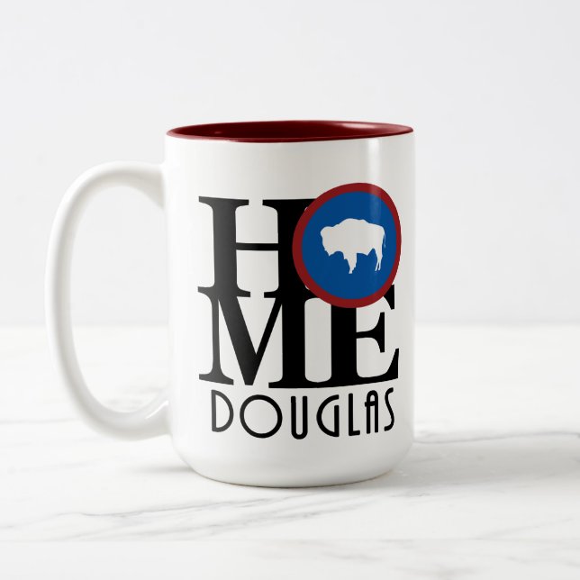 Caneca De Café Em Dois Tons HOME Douglas Wyoming 15 (Esquerda)