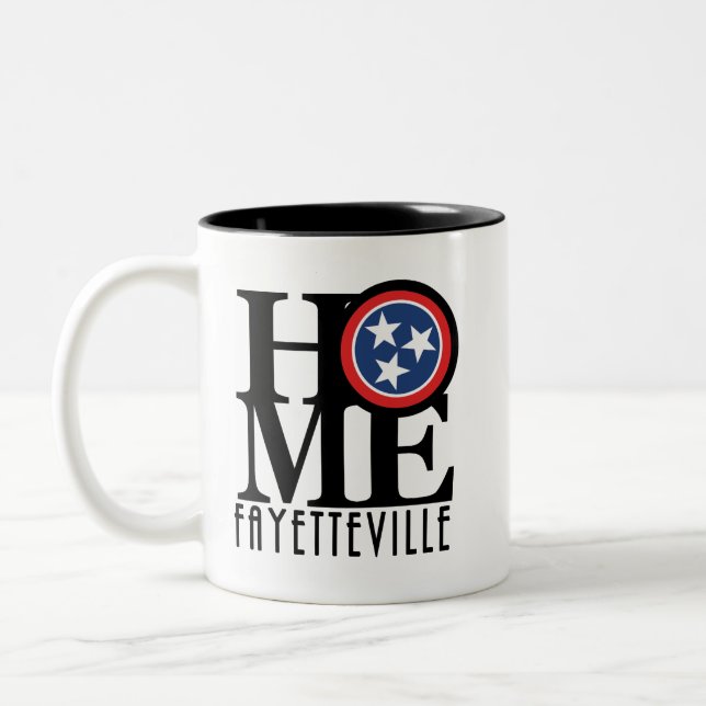 Caneca De Café Em Dois Tons HOME Fayetteville (Esquerda)