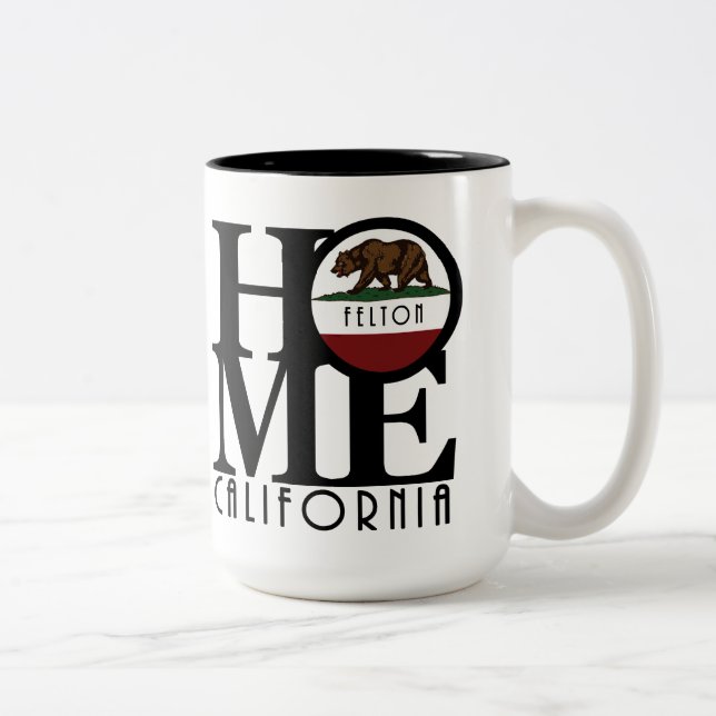 Caneca De Café Em Dois Tons HOME Felton California 15oz (Direita)