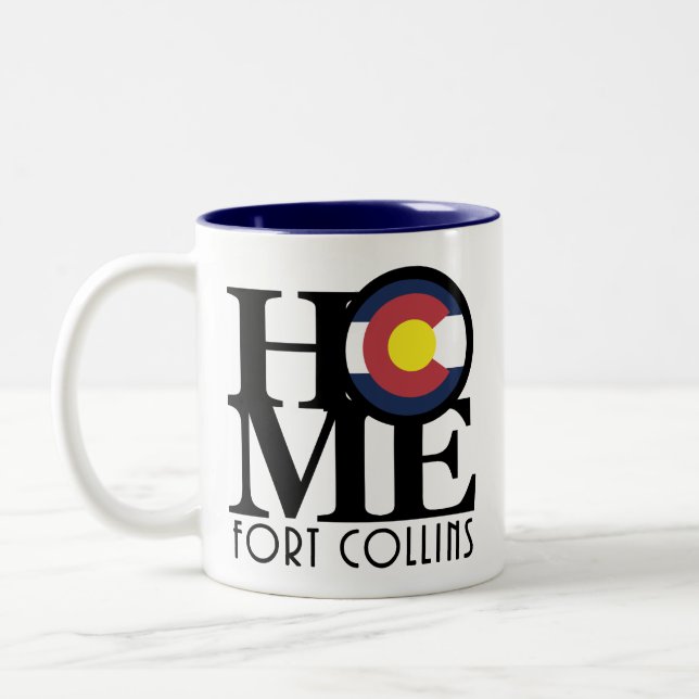 Caneca De Café Em Dois Tons HOME Fort Collins 11oz (Esquerda)