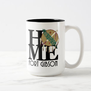 Caneca De Café Em Dois Tons HOME Fort Gibson Oklahoma 15oz