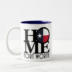 Caneca De Café Em Dois Tons HOME Fort Worth Texas