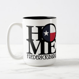 Caneca De Café Em Dois Tons HOME Fredericsburg Texas 15oz
