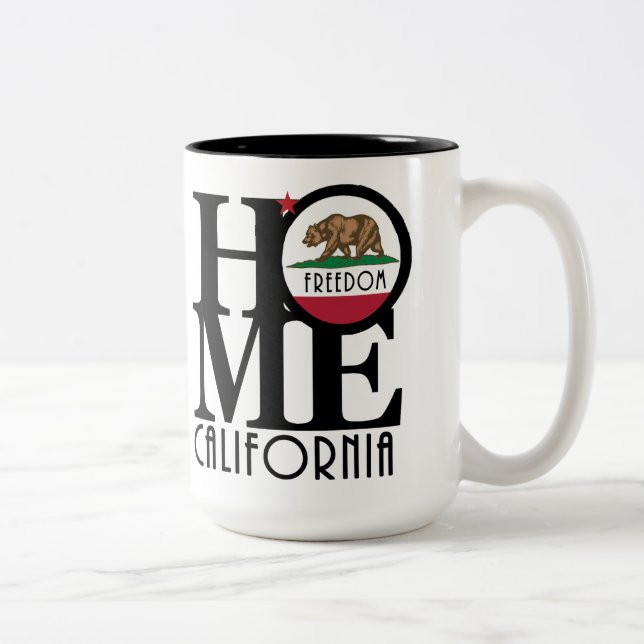 Caneca De Café Em Dois Tons HOME Freedom California 15oz (Direita)
