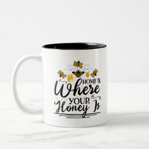 Caneca De Café Em Dois Tons Home is where your honey simply said