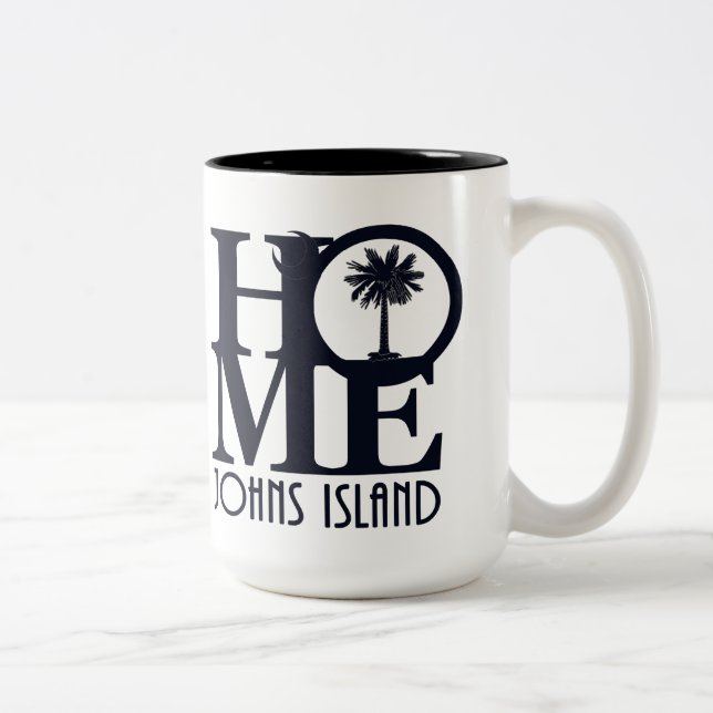 Caneca De Café Em Dois Tons HOME Johns Island SC 15oz (Direita)