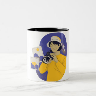 Caneca De Café Em Dois Tons Home & Living > Kitchen & Jantar > Drinkware > Mug