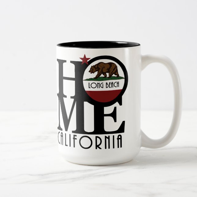 Caneca De Café Em Dois Tons Home Long Beach CA 15oz Coffee Mug (Direita)