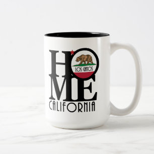 Caneca De Café Em Dois Tons HOME Los Gatos Calfornia 15oz