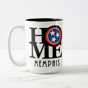 Caneca De Café Em Dois Tons HOME Memphis Tennessee 15oz