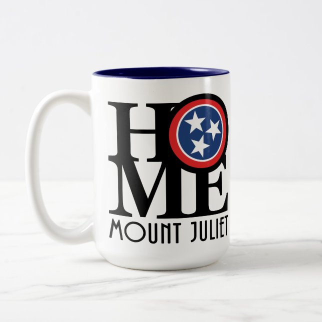 Caneca De Café Em Dois Tons Home Mount Juliet 15oz (Esquerda)