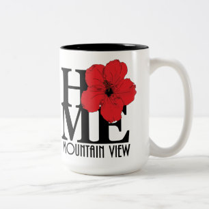 Caneca De Café Em Dois Tons HOME Mountain View Hawaii 15oz