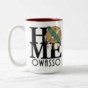 Caneca De Café Em Dois Tons HOME Owasso Oklahoma 15oz
