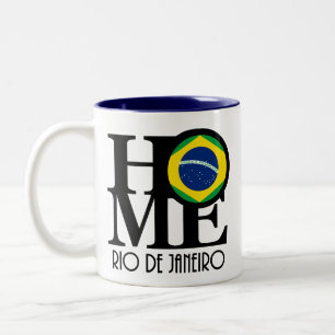 Caneca De Café Em Dois Tons HOME Rio de Janeiro 11oz
