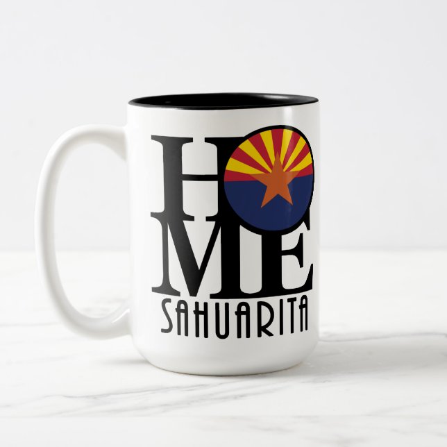 Caneca De Café Em Dois Tons HOME Sahuarita 15oz (Esquerda)