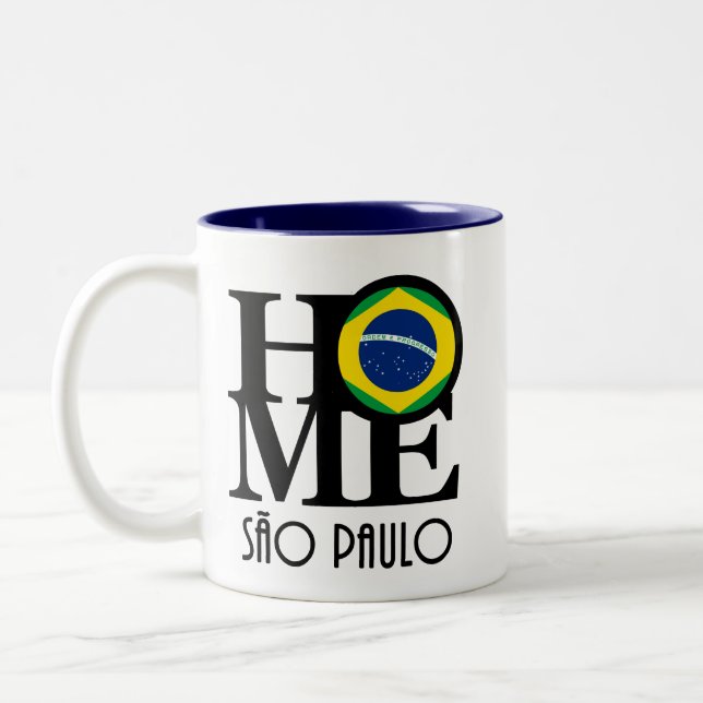 Caneca De Café Em Dois Tons HOME São Paulo 11oz (Esquerda)