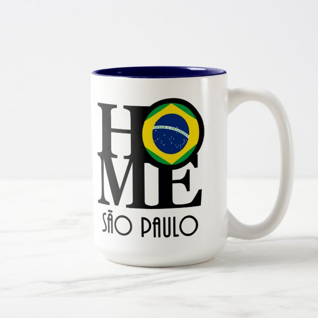 Caneca De Café Em Dois Tons HOME São Paulo 15oz (Direita)