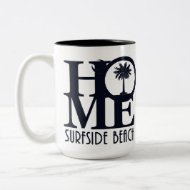 Caneca De Café Em Dois Tons HOME Surfside Beach SC 15oz