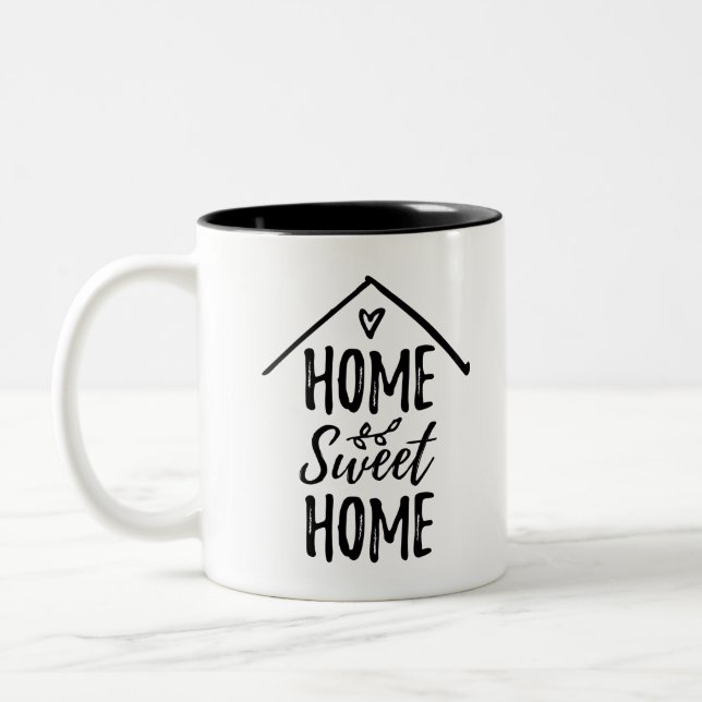 Caneca De Café Em Dois Tons Home Sweet Cote Nova decoração doméstica (Esquerda)