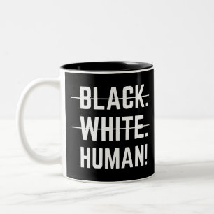 Caneca De Café Em Dois Tons Homem branco preto