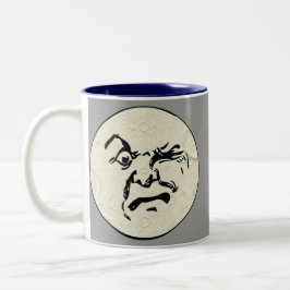 Caneca De Café Em Dois Tons Homem Bravo na Cara da Lua