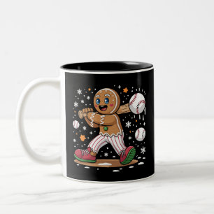 Caneca De Café Em Dois Tons Homem de Biscoito de Natal Atleta de Esportes de B