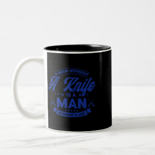 Caneca De Café Em Dois Tons Homem sem Faca Faca Fazer Blacksmith Fé Fo