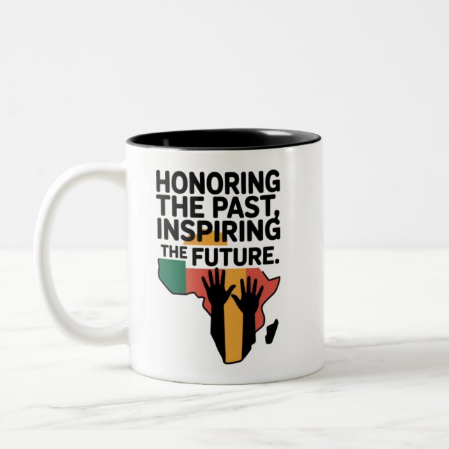Caneca De Café Em Dois Tons Homenageando o Passado Inspirando o Futuro (Esquerda)
