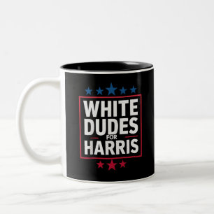Caneca De Café Em Dois Tons Homens Brancos Para Kamala Harris Presidente 2024