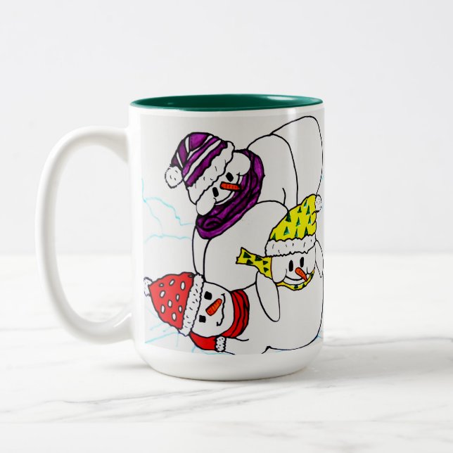CANECA DE CAFÉ EM DOIS TONS HOMENS DE NATAL EM JOGO (Esquerda)