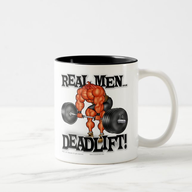 CANECA DE CAFÉ EM DOIS TONS HOMENS REAIS DEADLIFT! (Direita)