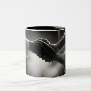 Caneca De Café Em Dois Tons Honra os Heróis: Mãos que Salvam a Vida Mug