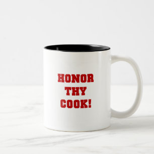 Caneca De Café Em Dois Tons Honre Thy Cook Camisetas e presentes