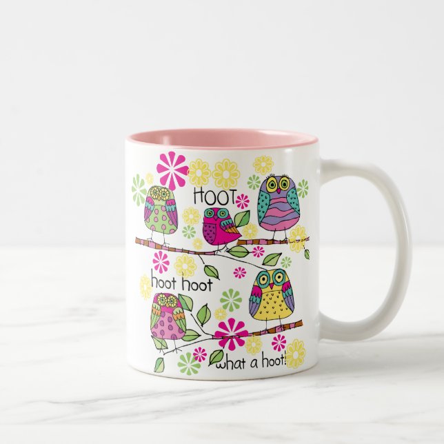 Caneca De Café Em Dois Tons Hootie Owls (Direita)