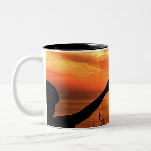 Caneca De Café Em Dois Tons Hope and Faith Sunset (Esquerda)