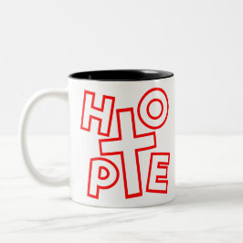 Caneca De Café Em Dois Tons hope in christ