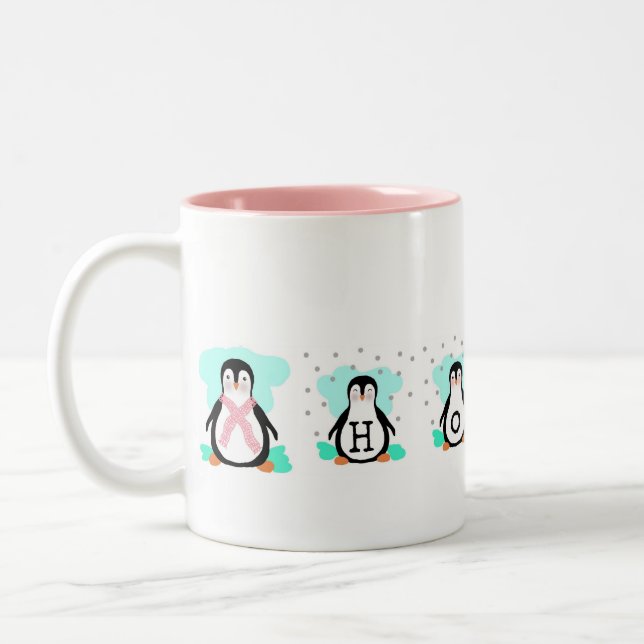 Caneca De Café Em Dois Tons HOPE Pinguim (Esquerda)