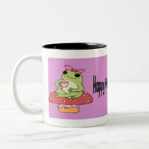 Caneca De Café Em Dois Tons Hoppy Mushroom Fungy