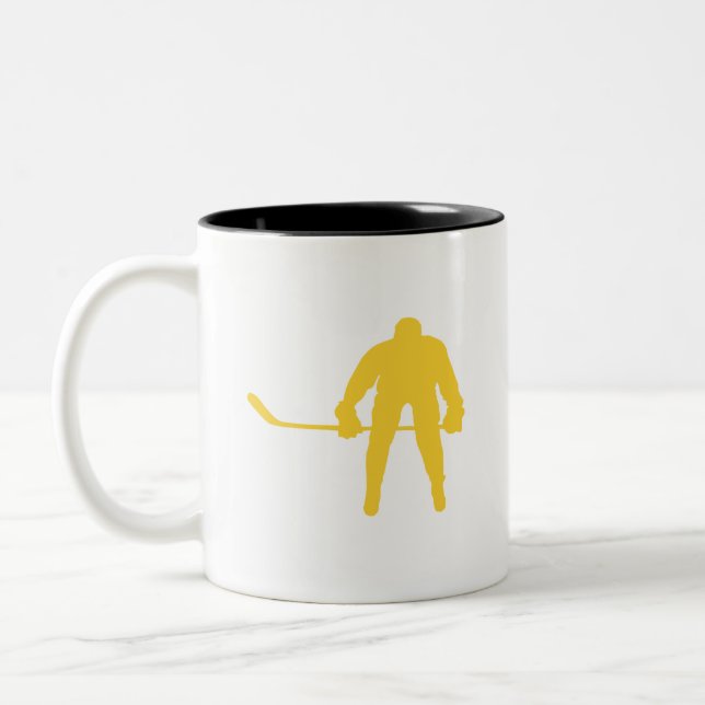 Caneca De Café Em Dois Tons Hóquei Amber Amarelo (Esquerda)