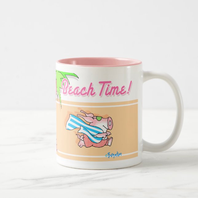 Caneca De Café Em Dois Tons HORA DA PRAIA! Boynton (Direita)