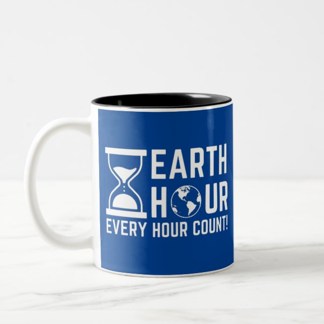 Caneca De Café Em Dois Tons Hora da Terra (Esquerda)